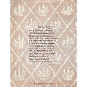 Let Us Be Quiet Grace Noll Crowell 1970s Poem Retro Kitsch Wall Art SE8